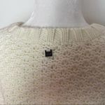 Lole Sweater Size L Ivory Wool Blend Loose Knit Crew Neck Chunky Long Sleeve Photo 2