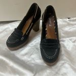 Sperry Topsider Women's Black Heeled Suede Leather Loafers Black 6.5M Photo 2