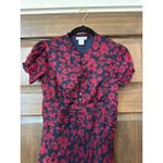 Delia's Y2K Magenta Blue Floral Midi Dress Size XS Photo 2
