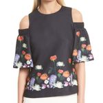Ted Baker  Amarga Kensington cut out shoulder top in black floral Photo 2