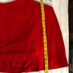 Vintage cheerleader mini dress skirt w/ shorts stretch halloween costume Y2K 90s. Red Photo 4
