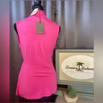 Tommy Bahama Tambour Sleeveless Shirred Faux Wrap Top - Rose Bed - XL - NWT Photo 1