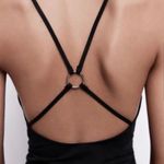 ZARA Draped Ruched Midi Black Dress Front Split Bloggers Size S Photo 5