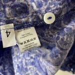 Marea by Liz Joy Women's XS Blouse Boho Cotton Blue Floral Button Up Short Slv Photo 6