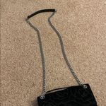 Karl Lagerfeld  Black Velvet Rose Pattern Shoulder Bag Photo 4