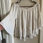 Off The Shoulder Boho Top White Size M Photo 1