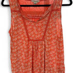 Lucky Brand Peach Boho Print Tank Top- Size Medium Photo 0