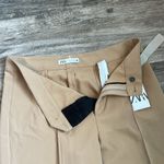 ZARA  NEW WOMAN FULL LENGTH STRAIGHT LEG FRANCOISE TAN BROWN PANTS XL NWT #181 Photo 5