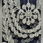 Ultra Pink Sheer Black Top With Gold  Overlay Snall Photo 4