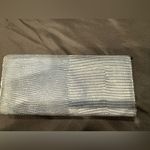 Jimmy Choo Long Wallet Silver Star-Studded with Rhinestones Blue Grey Leather Photo 6