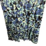 JM Collection Black and Blue Flare Floral Skirt Photo 6
