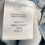 Brandy Melville J Galt Raw Hem Straight Jeans in Light Wash Photo 9