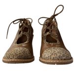 Anthropologie Schuler & Sons Lace Up Retro Leopard Print Toe Heels Sz 10.5 Photo 5