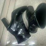 Free People  Black Patent Leather Square toe Ankle Boot Retro US 9 Photo 1