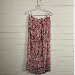 Angie  Pink Floral Wide Leg Pants size S Photo 1