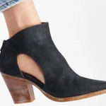 Free People  Wilder Black Leather Ankle Booties Size 37 US 7 Photo 0