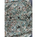cj banks Geometric Print Utility Shirt Jacket Shacket Teal Brown Size 1X Photo 7