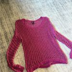 Guess  Magenta Open-Knit Sweater Photo 1