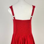 Farm Rio NWOT  Stretch Linen Blend Cami Maxi Dress Size XS Classic RED Photo 10