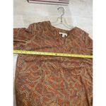 MICHAEL MICHAEL KORS Womens Orange Unlined Chain Tie Logo V Neck Top M Size M Photo 7