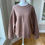 A New Day Light Brown Oversized Cropped Crewneck Sweatshirt Sz XXL Photo 8