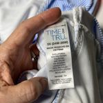 Time and Tru Plus 3X Blue Striped One Piece‎ Swimsuit Ruffle V Neck 24W 26W Photo 5