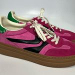 Steve Madden Dodge platform suede sneakers pink green women’s size 12 modern Photo 1