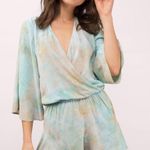 Blue Life  Floral Wrap Tie Dye Romper size Medium Photo 0