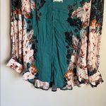 Free People NEW Womens Green Mikayla Print Long Sleeve Deep V Neck Tunic Medium Photo 5