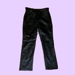 Loft Ann Taylor  Black leather straight leg pants 🔥 Photo 1