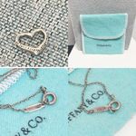 Tiffany & Co. Authentic 925 Sterling Silver Mini Open Heart Necklace Photo 10
