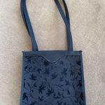 Black Velvet Burnout Evening Bag with Satin Insert Photo 0