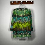 Multiples  Multi Color Beaded Blouse Size Large Photo 2