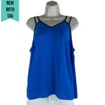 1. State  Cold Shoulder Crepe Game On Blouse Electric Sky Size XS Photo 3