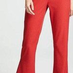 C/MEO COLLECTIVE NWT  HIGH WAISTED RED PINSTRIPE FLARE PANTS Photo 0