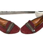 Rebecca Minkoff Maroon Suede Zippered Detail Flats Women SZ 7 Photo 2