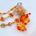 Handmade 🧡Luxury Bag/Phone Chain Charm/Keychain Triple-Layer Flowers Fancy Crystal Beads Photo 3