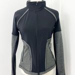 Athleta XS Black, Gray Jump Step Convertible Hooded Jacket Photo 1