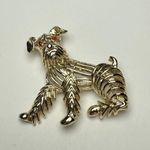 Vintage Gerry’s Puppy Dog Terrier Signed Gold Tone Red Rhinestone Photo 0