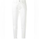 MOUSSY VINTAGE
Kelley Distressed Tapered Crop Jeans In White Size 27 Photo 1
