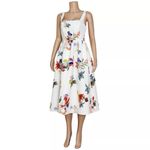 Sachin + Babi for BHLDN Blaine Taffeta Square-Neck Midi Dress, Ivory Combo, SM Photo 5