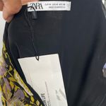 ZARA NWT  One Shoulder Metallic Floral Mini Dress‎ in Purple Gold Size Medium Photo 6