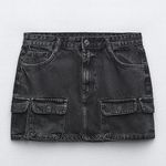 ZARA  Black Mini Skirt Cargo Photo 0