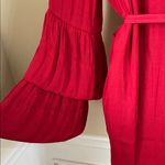 Naked Zebra  Bold Red long sleeve dress size large Photo 5