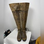 Tory Burch  Tarulli Over-the-knee Boots Distressed Leather Sz 8.5 Photo 11