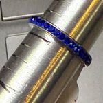 Fashion Ring Blue Rhinestone Infinity Band Size 6.75 Stainless Steel 17mm Photo 7