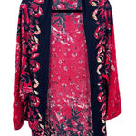 Floreat Women's Red Floral Kimono Cardigan Lightweight Open Front Boho Size undefined Photo 0