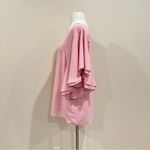 Zenana Outfitters Pink Double Layer Chiffon Top Size Large Photo 3