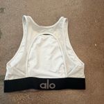 Alo Yoga  White Logo Sports Bra  Photo 1
