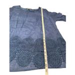 Avenue  Womans Crochet Blouse Blue Sz 22/24 NWT Photo 6